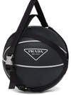 Prada Harness Carrier Logo-print Basketball In Black