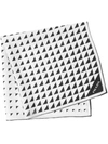 Prada Triangle Degrade Printed Silk Scarf In White/black