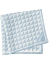 Prada Triangle Logo Silk Scarf In Blue