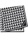 Prada Printed Silk Twill Scarf In Black