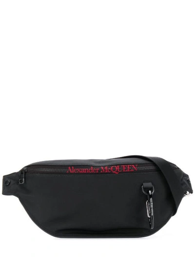 Alexander Mcqueen Oversize Harness Belt Bag In Black