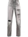 OFF-WHITE GREY DENIM trousers