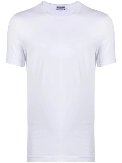 Dolce & Gabbana Logo Patch Pyjama Top In White
