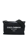 DOLCE & GABBANA PALERMO TECNICO CROSSBODY BAG IN NYLON WITH LOGO PRINT