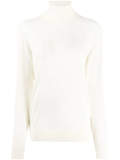 Dolce & Gabbana High Neck Jumper In Cashmere In White