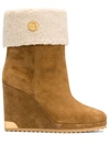 MONCLER ZANNIE WEDGE BOOTS