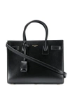 SAINT LAURENT BLACK SAC DE JOUR SMALL TOTE BAG