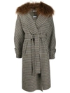 P.A.R.O.S.H PLAID BELTED COAT