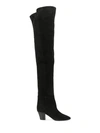 SAINT LAURENT KIM SUEDE KNEE-HIGH BOOTS