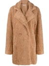 P.A.R.O.S.H DOUBLE-BREASTED ECO-FUR COAT