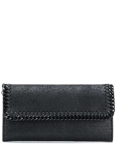 Stella Mccartney Black Falabella Continental Wallet