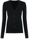 Prada Womens Black Slim-fit V-neck Cashmere And Silk Cardigan In Black