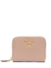 PRADA PINK SAFFIANO LEATHER COIN PURSE