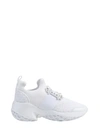 Roger Vivier Viv Run Crystal-embellished Mesh And Leather Slip-on Sneakers In White