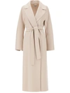 MAX MARA LONG WRAP BEIGE WOOL COAT