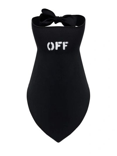 Off-white Logo-print Bandana Face Mask In Black