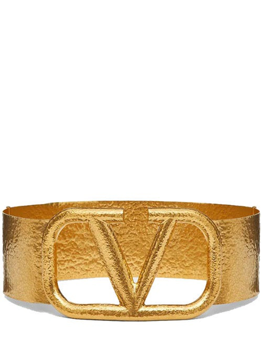 Valentino Garavani Vlogo Signature 70 Mm Metal Belt In Gold  display picture 3