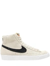 Nike Mens Summit White Black Pale Blazer Mid 77 Leather Trainers 5 In Black + White