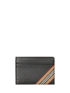 BURBERRY ICON STRIPE PRINT GRAINY LEATHER CARD CASE