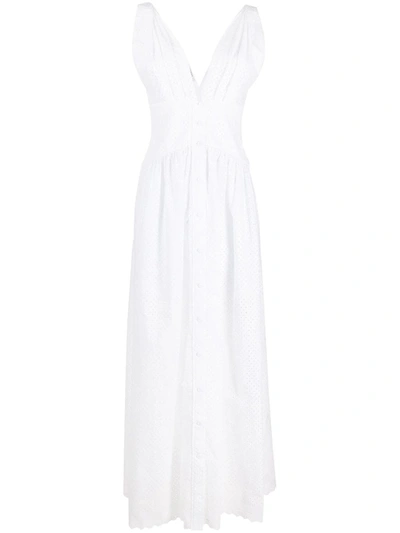 Philosophy Di Lorenzo Serafini Perforated Layered Dress In White