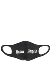 Palm Angels Black Face Mask With White Logo