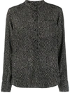 ISABEL MARANT BLACK SILK POLKA DOT SHIRT