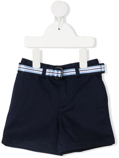Polo Ralph Lauren Babies' Belted Polo Shorts In 蓝色