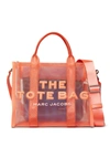 Marc Jacobs The Mesh Small Traveler Tote In Orange