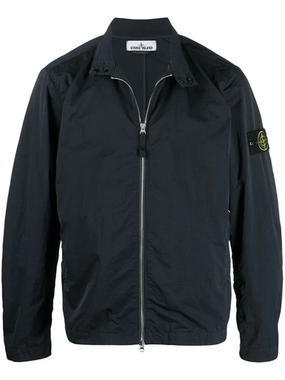 Stone Island Compass Logo-patch Jacket In Blue