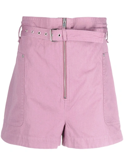 Isabel Marant Étoile High-waist Biker Shorts In Pink