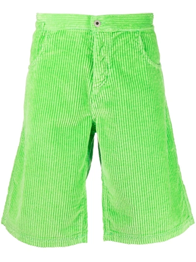 Erl Corduroy Knee-length Shorts In Green