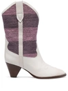 ISABEL MARANT LULIETTE CONTRASTING-PANEL DETAIL BOOTS