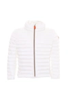 SAVE THE DUCK PADDED ZIPPED JACKET IN WHITE