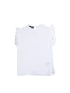 DSQUARED2 RUFFLED TOP IN WHITE
