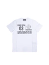 DSQUARED2 PRINTED T-SHIRT IN WHITE AND BLACK