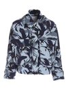 Kenzo Men's Camo-print Cropped Jacket In Blue