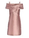 ALBERTA FERRETTI ALBERTA FERRETTI WEAVE DETAIL DRESS IN ANTIQUE PINK