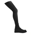 RICK OWENS CREEPER STOCKING HIGH BOOTS IN BLACK