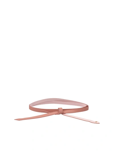 Agnona Reversible Belt In Pink