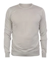 John Smedley Cotton Crew Neck Sweater In Light Grey