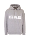 Givenchy Men's Latex-logo Pullover Hoodie In Grey