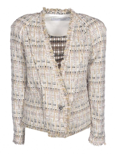 Iro Single-breasted Blazer In Pink And Black