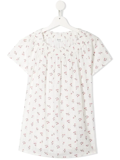 Bonpoint Teen Floral Print Blouse In White