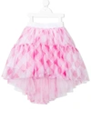 MONNALISA PLAID TULLE SKIRT