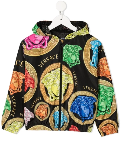 Young Versace Kids' Medusa Head-print Jacket In Black