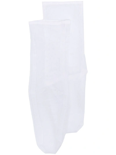 Simone Wild Net Ankle Socks In White