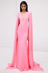 ALEX PERRY KENDALL SATIN-CREPE GOWN,AP21PG760-12