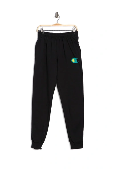 Champion Powerblend Graphic Joggers In Black