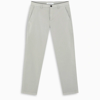 Department 5 Light Grey Garment Dyed Gabardine Slim Trousers In Beige