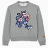 Kenzo Grey Sweatshirt With Multicolour Print In Grey